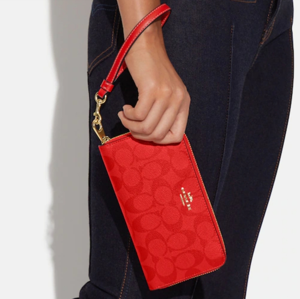 NWT COACH 2 SET Designer Signature Shoulder Bag Tote Purse Handbag + Wallet NWT - Picture 11 of 15